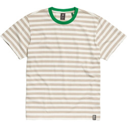 G-Star Essential stripe loose tee beige & green