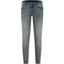 Purewhite The dylan super skinny jeans mid blue & damaged