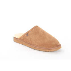 Warmbat Classic cognac heren pantoffel (open hiel)