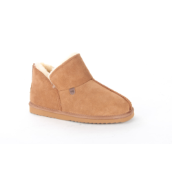 Warmbat Willow cognac dames pantoffel (gesloten hiel)