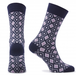 Tresanti Brick | sokken met retro driehoekig dessin