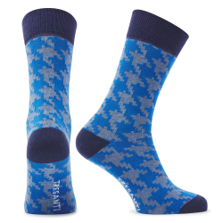 Tresanti Emilianno | pied-de-poule sokken in fel blauw