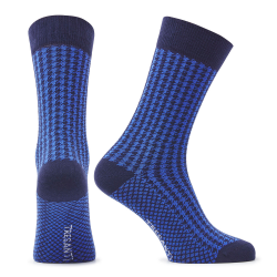 Tresanti Elvin | navy sokken met pied-de-poes patroon