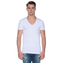 Slater Stretch t-shirt diepe v-hals 2-pack