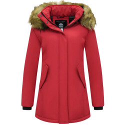 Matogla Winterjas met imitatie bontkraag slim fit