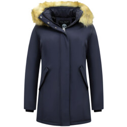Matogla Winterjas met imitatie bontkraag slim fit