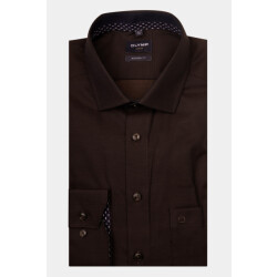 Olymp Business hemd lange mouw bruin 1262/44 hemden 126244/28