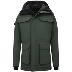 Beluomo Halflange winterjas met capuchon