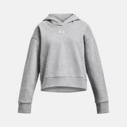 Under Armour Ua rival fleece crop hoodie-gry 1379517-012