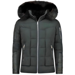 Enos Korte winterjas faux fur bontkraag