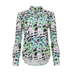 MAICAZZ Garbixl blouse paintart smaragd sp23.20.004