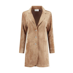 Helena Hart 7323 blazer velvet lang camel