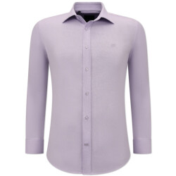 Gentile Bellini Getailleerde banco oxford shirt paars