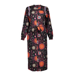 Geisha 37635-20 999 dress black/burgundy/pink combi