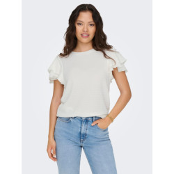 Only Onlkate s/s frill top jrs