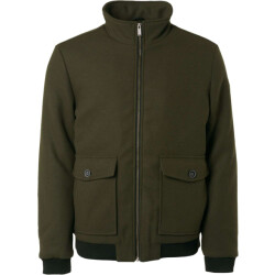 No Excess Jacket short fit with wool 2 colour dark army