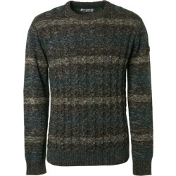 No Excess Pullover crewneck cable jacquard de ocean