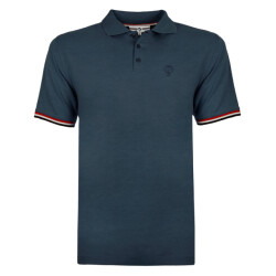 Q1905 Polo shirt bloemendaal donker denim