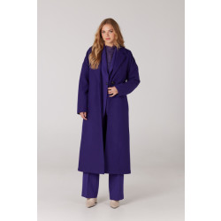 Jansen Amsterdam Wo817 long coat jose-w23-000200-purple