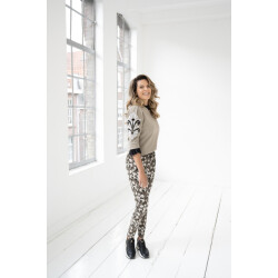 Zoso Jordan sweater with print taupe