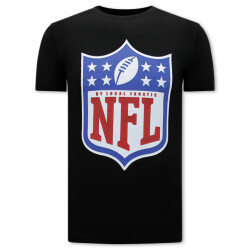 Local Fanatic Nfl shield team print t-shirt
