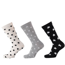 Apollo Fashion sokken dames hartjes stippen sterren print