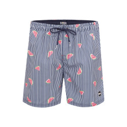 Happy Shorts Zwemshort heren gestreept meloen print