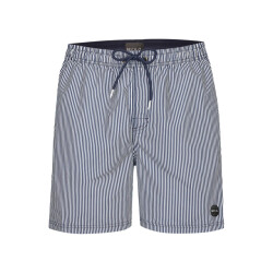 Phil & Co Gestreepte zwemshort heren / wit