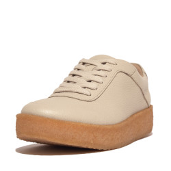 FitFlop Rally tumbled-leather crepe sneakers