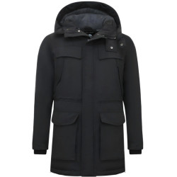 Enos Lange parka jas met capuchon