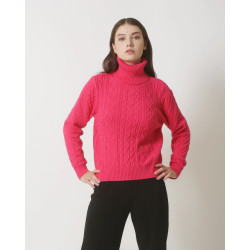 Smashed Lemon 23846 roze turtle neck top