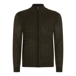 Cappuccino Italia Cable cardigan zwart