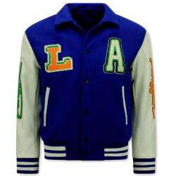 Enos Geborduurde retro college jackets oversized 851