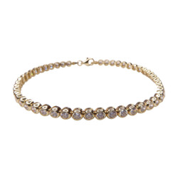 Christian 14 karaats gouden tennisarmband met zirkonia