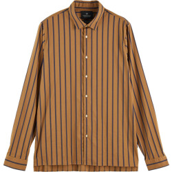 Scotch & Soda Regular fit satin striped shirt combo a