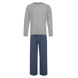 Phil & Co Lange heren winter pyjama set katoen geruit