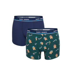 Happy Shorts 2-pack kerst boxershorts heren kerst print