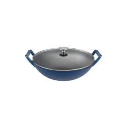 Buccan Buccan hamersley gietijzeren wokpan 36cm blauw