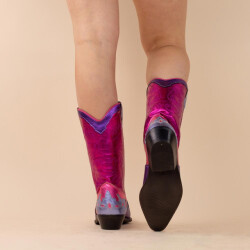 DWRS Label Cowboylaarzen 1324 sierra paars dames maat: leer