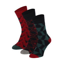 Apollo Heren kerstsokken giftbox 3-pack