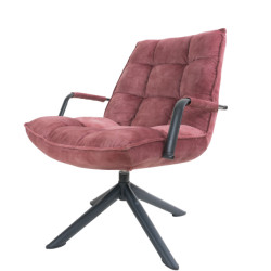 Home67 Fauteuil dorus arm adore velvet old pink 30