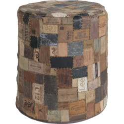 Veer Carpets Poef royal labels rond
