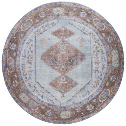 Veer Carpets Vloerkleed karaca purple/brown 07 rond ø160 cm