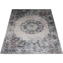 Veer Carpets Vloerkleed viola antraciet 200 x 200 cm