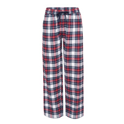 By Louise Dames pyjamabroek geruit flanel rood/blauw