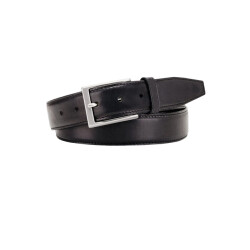 Michaelis Black leather belt