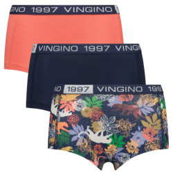 Vingino Meiden ondergoed 3-pack boxers tigerflower dark blue all over