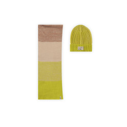 NoNo Meisjes winterset colorblock celery