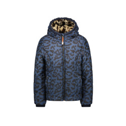 Moodstreet Meisjes winterjas met aop panterprint