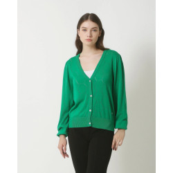 Smashed Lemon 23851 groene loose fit cardigan